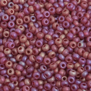 8/0 Transparent Dark Red AB Matte 22g