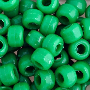 Crow Bead 9mm Opaque Green 100/pk