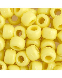 Crow Beads 9mm Opaque Yellow 100/pk