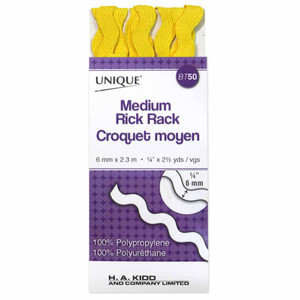 Medium Rick Rack - Canary