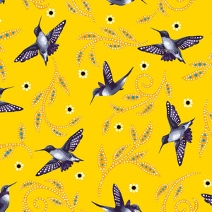 Betty Albert - Hummingbirds - Yellow
