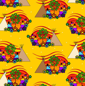 Kevin L. Pee-ace - Yellowquill Floral Scenic - Yellow