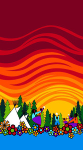 Kevin L. Pee-ace - Yellowquill Floral Scenic Single Border