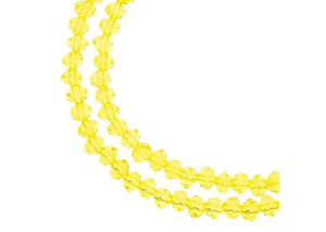 Crystal Lane DIY - Rondelle 3x4mm 2 Strand 7in - Transparent Yellow