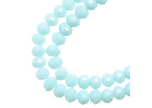 Crystal Lane DIY - Rondelle 4x6mm 2 Strand 7in - Opaque Light Blue