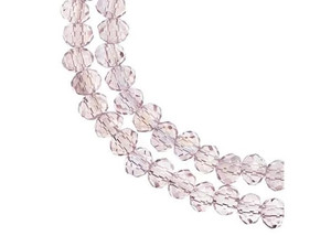 Crystal Lane DIY - Rondelle 4x6mm 2 Strand 7in - Transparent Pink AB