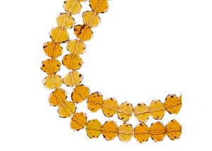 Crystal Lane DIY - Rondelle 6x8mm 2 Strand 7in - Transparent Amber