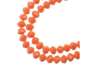 Crystal Lane DIY - Rondelle 6x8mm 2 Strand 7in - Opaque Orange