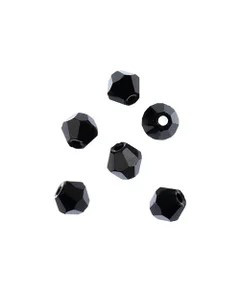 Crystal Lane DIY - Bicone 4mm 2 Strand 7in - Opaque Black