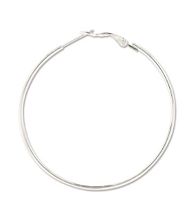 Hoop Earring 50mm (1.95") - Silver Plate - 1 Pair