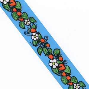 Jackie Traverse - Strawberries Ribbon - Turquoise
