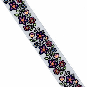 Jackie Traverse - Ojibway Florals Ribbon - Silver