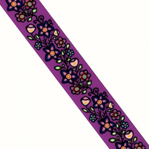 Jackie Traverse - Ojibway Florals Ribbon - Magenta