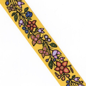 Jackie Traverse - Ojibway Floral Ribbon - Sunflower