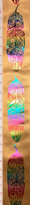 Jackie Traverse - Feather Ribbon - Rainbow Brown