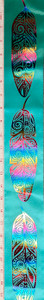 Jackie Traverse - Feather Ribbon - Rainbow Aqua