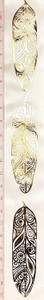 Jackie Traverse - Feather Ribbon - Gold Ivory