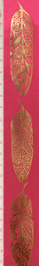 Jackie Traverse - Feather Ribbon - Gold Fuschia