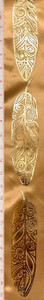 Jackie Traverse - Feather Ribbon - Gold Brown