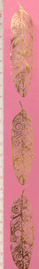 Jackie Traverse - Feather Ribbon - Gold Bubblegum Pink