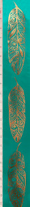 Jackie Traverse - Feather Ribbon - Gold Aqua