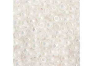 Czech 11/0 Opaque White AB 22g