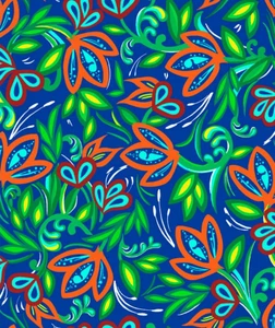 Karen Erickson - Echoes of the Moon - Allover Floral - Blue