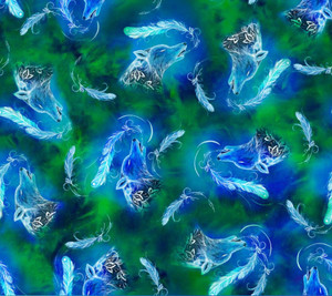 Karen Erickson - Echoes of the Moon - Allover Wolf - Royal