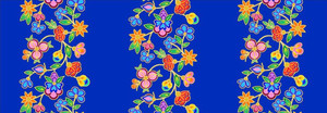 Tamara Malcolm - Koko Blooms - Stripes - Dark Royal