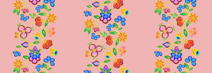 Tamara Malcolm - Koko Blooms - Stripes - Salmon