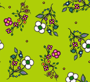 Audrey Armstrong - Mother Earth - Allover Floral - Green