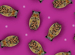 Betty Albert - Allover Owl - Rose