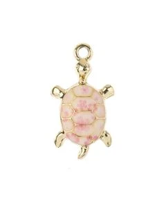 Turtle - 24x14mm - Pink - 5pcs