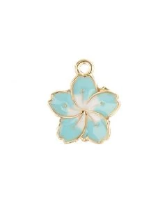 Blue Flower - 13x16mm - 8pcs