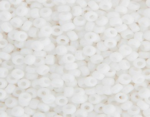 11/0 seed bead  22g vial  Chalk White Opaque