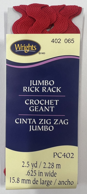 Jumbo Rick Rack - Red Jumbo Rick Rack - Red