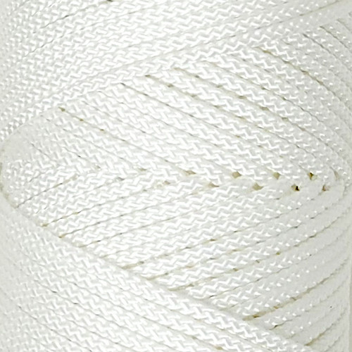 Diamond Braid Nylon 4mm - White Diamond Braid Nylon 4mm - White