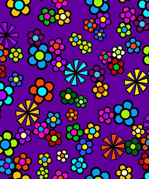 Kevin L. Pee-ace - Yellowquill Floral Packed - Purple