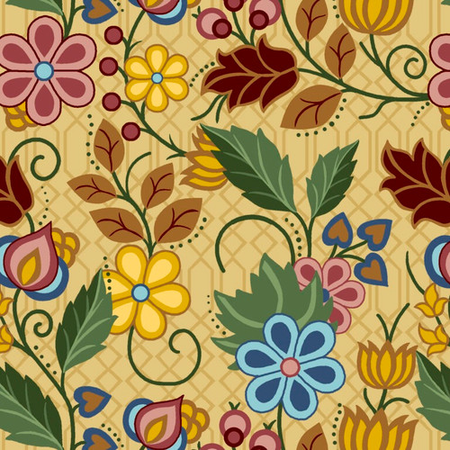 Shannon Gustafson - Floral 04 Satin - Yellow Shannon Gustafson - Floral 04 Satin - Yellow