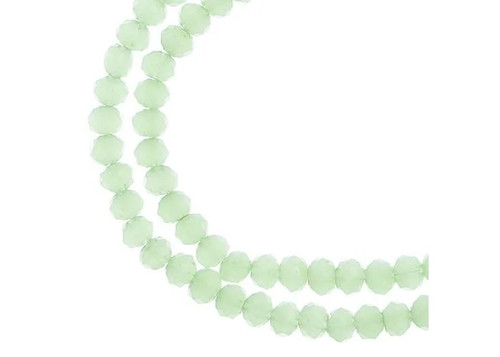 Crystal Lane DIY - Rondelle 3x4mm 2 Strand 7in - Opaque Light Green Crystal Lane DIY - Rondelle 3x4mm 2 Strand 7in - Opaque Light Green