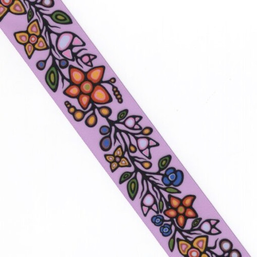 Jackie Traverse - Ojibway Floral Ribbon - Lavender