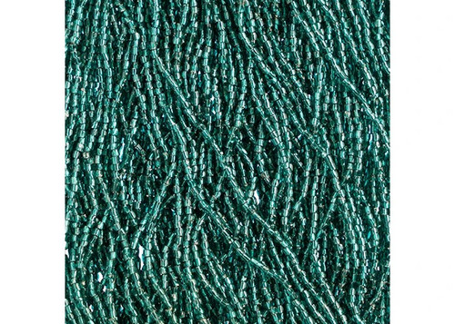 12/0 3-Cut Silver-lined Green Teal 10g 12/0 3-Cut Silver-lined Green Teal 10g