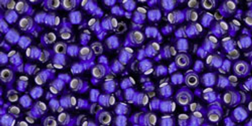 11/0 Toho Silver-Lined Frosted Cobalt 8-9g 11/0 Toho Silver-Lined Frosted Cobalt 8-9g