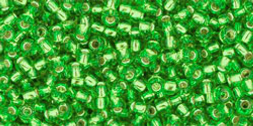11/0 Toho Silver-Lined Peridot 8-9g