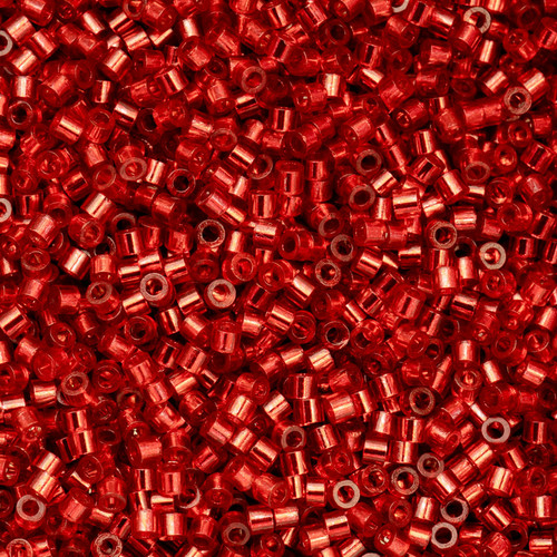 11/0 Red Silver-Lined 25g Bag