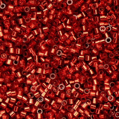 11/0 Ruby Red Silver-Lined 25g Bag