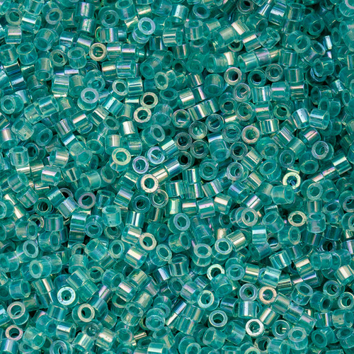 11/0 Transparent Teal Caribbean AB 25g Bag