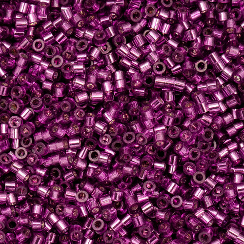 11/0 Magenta Silver-Lined 25g Bag