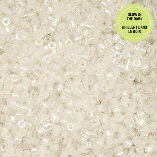 11/0 Glow in Dark AB - White to Sky 25g Bag