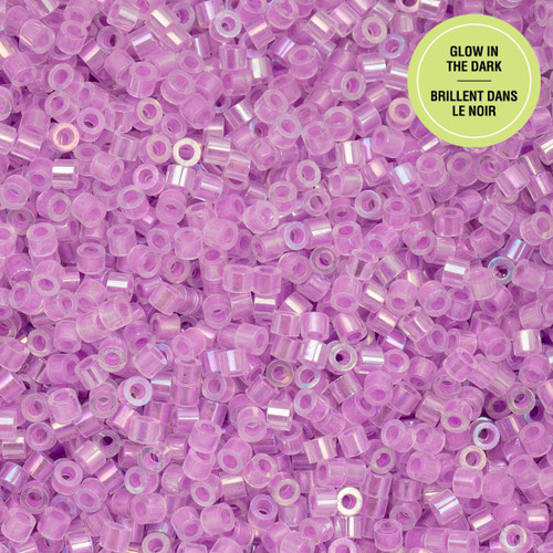 11/0 Glow in Dark AB - Purple 25g Bag